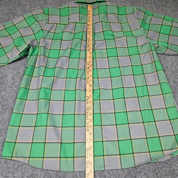 Dixxon Flannel The Auld Pub Shirt 2XL Green Plaid D-Tech St Patricks Day Irish - Picture 9 of 10